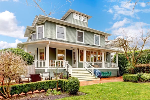 Beautiful, light green, single-family home for sale in Palisades, Washington, DC